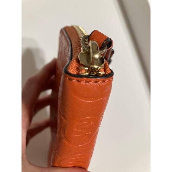 MICHAEL KORS, ORANGE LEATHER SIGNATURE WOMENS LARGE WALLET - Picture 15 of 15